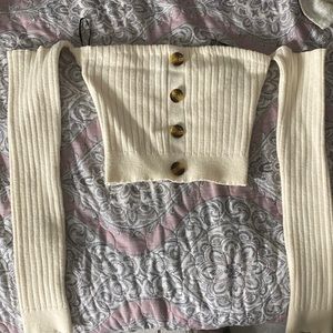 strapless crop top